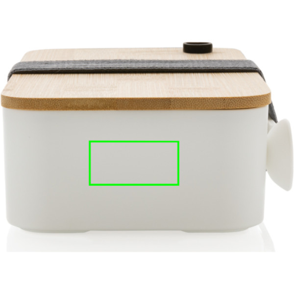 Boîte repas recyclée RCS à couvercle bambou: Côté gauche du produit