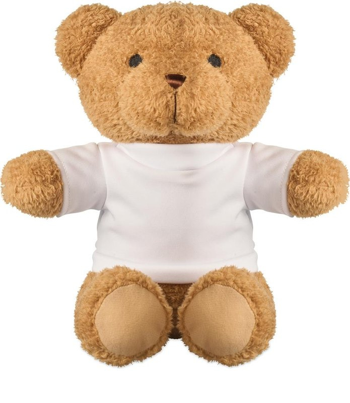 Pluszowy miś JACKIE w koszulce, 23 cm: Przód