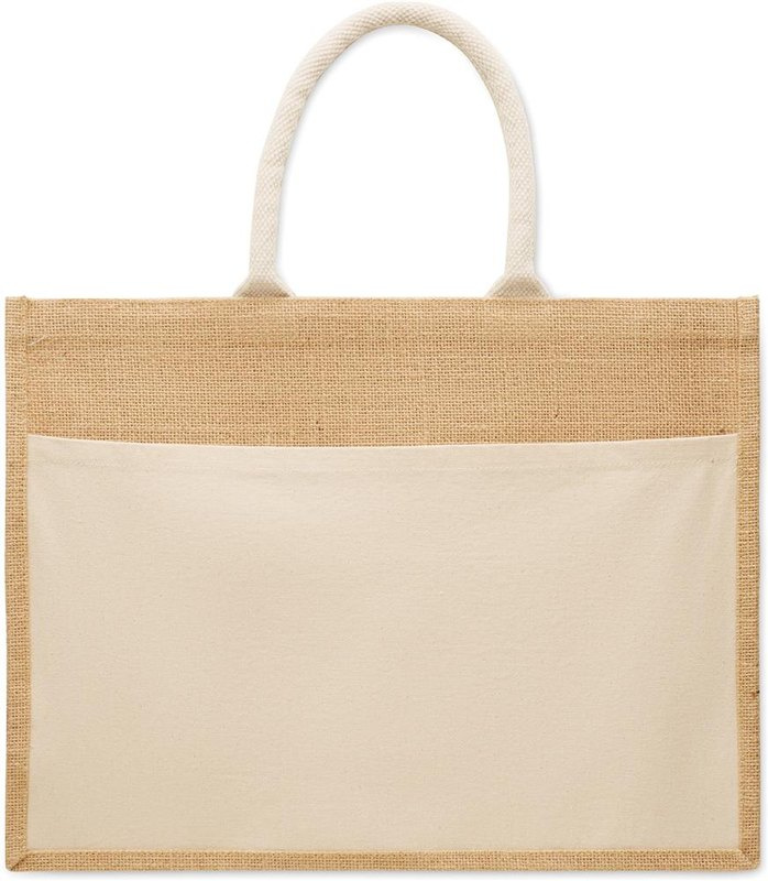 Sac de courses en jute: Poche avant