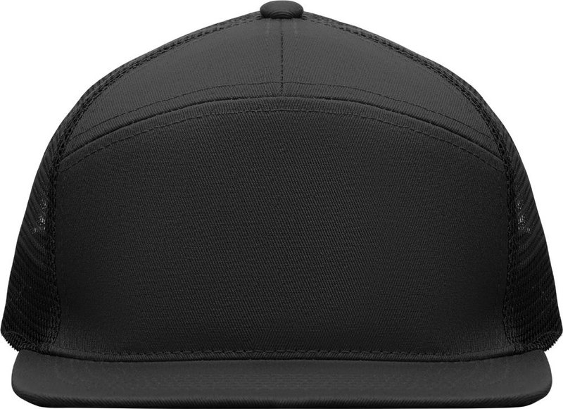 Casquette à 7 panneaux et visière plate: Face avant