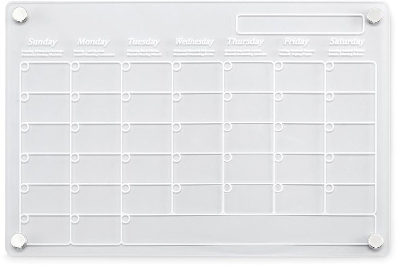 Calendrier magnétique en acrylique: Avant — PD
