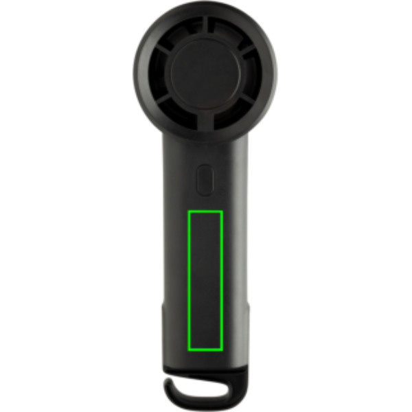 Ventilateur portable rechargeable Twist en plastique recyclé RCS: Avant du produit, partie inférieure