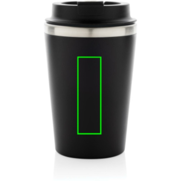 Gobelet Java à double paroi en matière recyclée RCS 350 ml: Avant du produit, au centre
