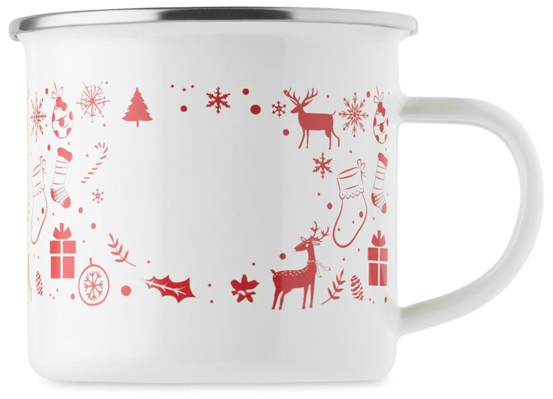 Mug émaillé de Noël 300ml: Pour droitier