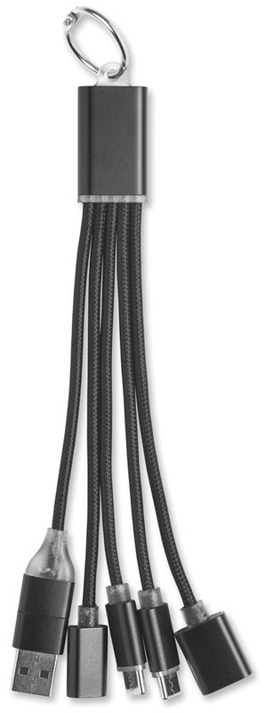 Porte-clés câble de charge 3-en-1: Face avant