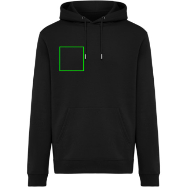 Sweat à capuche IQONIQ Joshua en coton recyclé: Poitrine droite