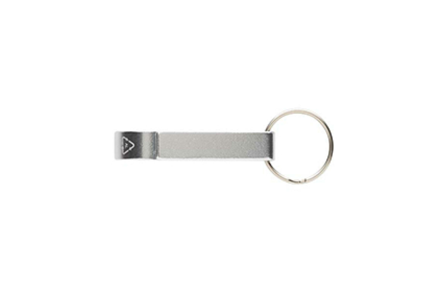 RCS recycled aluminum bottle and can opener: item front