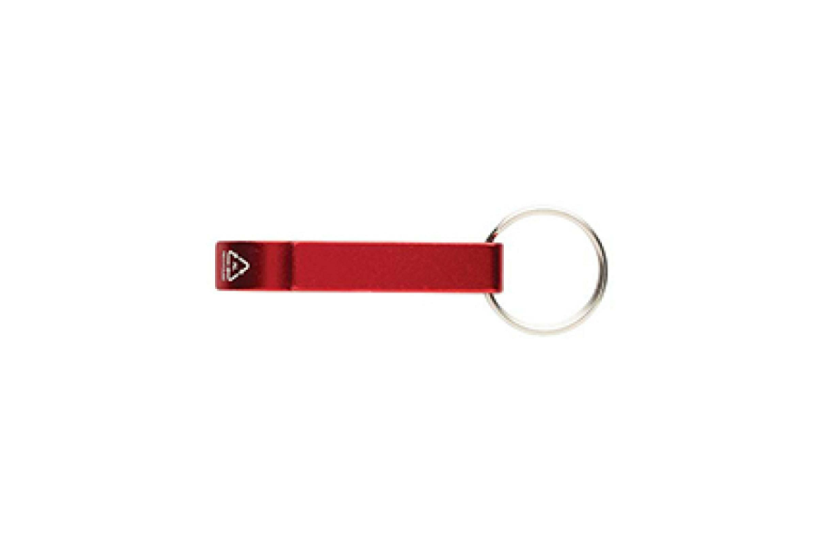 RCS recycled aluminum bottle and can opener: item front