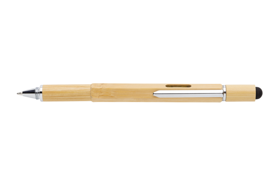 Bambusa 5-in-1 instrumentu pildspalva: klipša priekšā