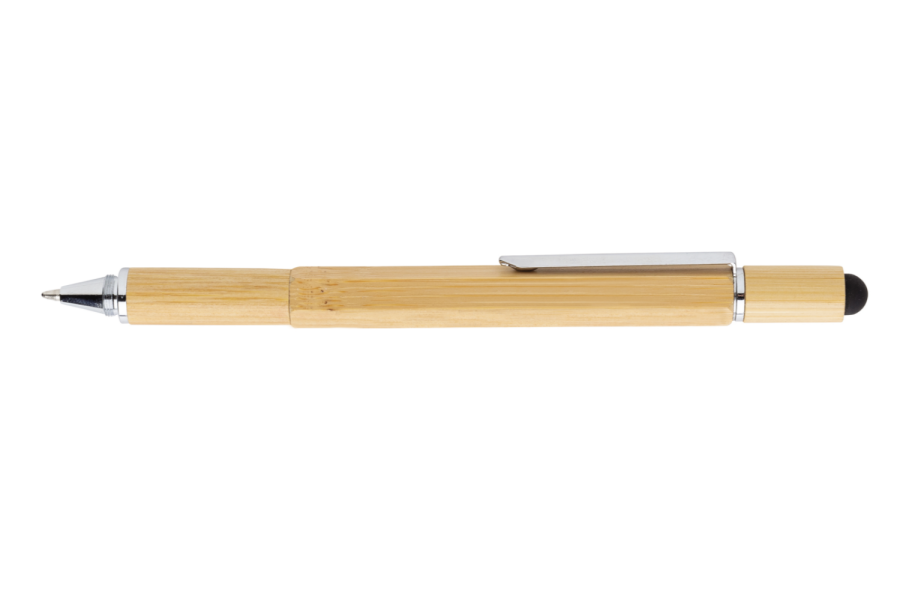 Bambusa 5-in-1 instrumentu pildspalva: blakus klipam