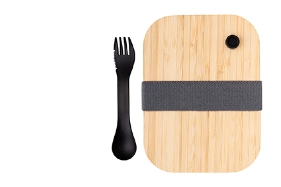 Lunch-Box aus Glas mit Bambusdeckel: oberster Artikel