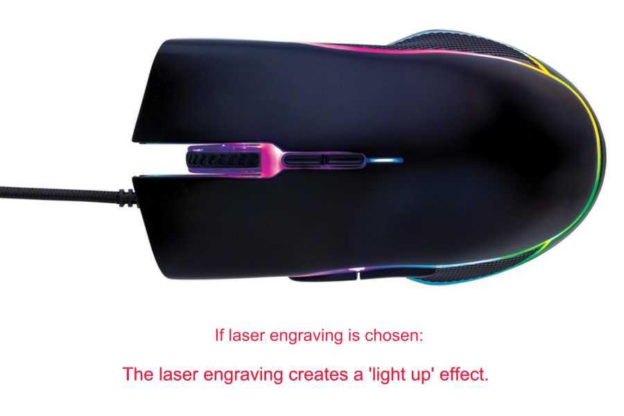 RGB gaming mouse: item front down