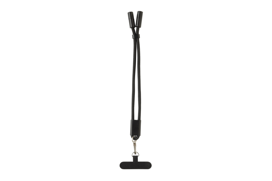 LoopAmp RCS RPET adjustable phone wrist strap 60W cable: metal plate