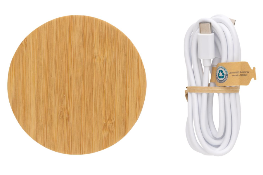 Chargeur sans fil de 15 W en bambou: Avant du produit