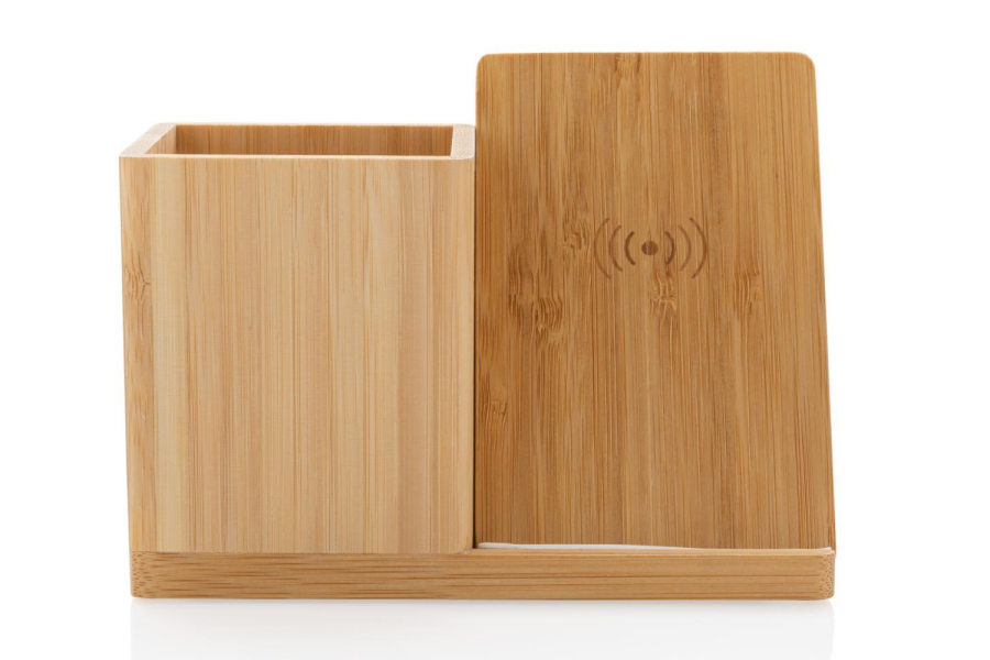 Calgary bamboo 10W wireless charger: item right down