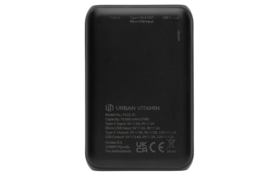 Urban Vitamin Alameda 10 000 mAh 18W PD maitinimo blokas: prekė atgal