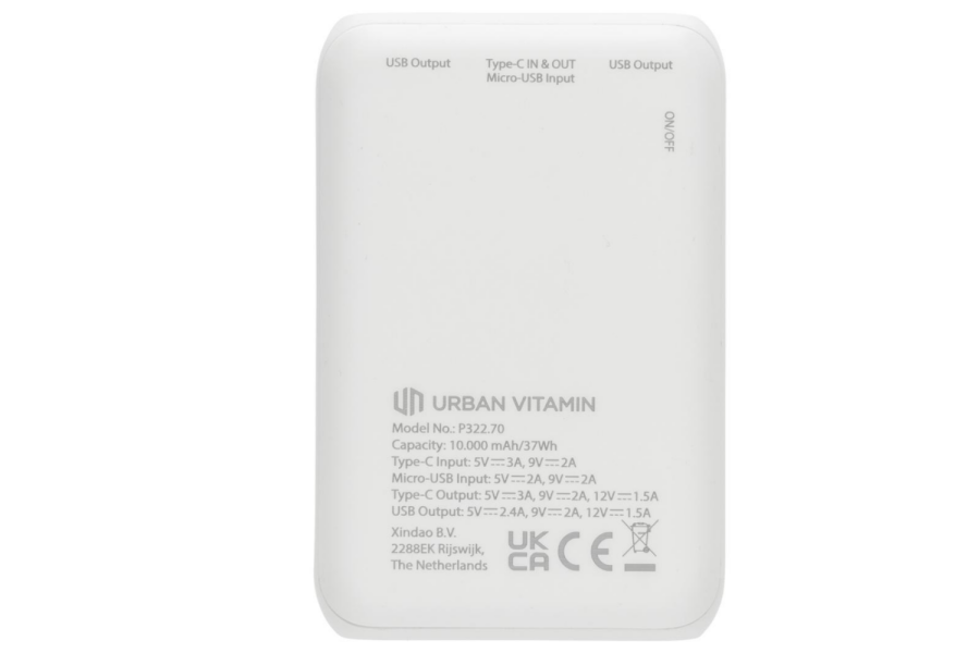 Urban Vitamin Alameda 10 000 mAh 18W PD maitinimo blokas: prekė atgal