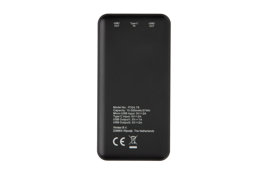 Batterie externe de poche haute densité de 10 000 mAh: Arrière du produit