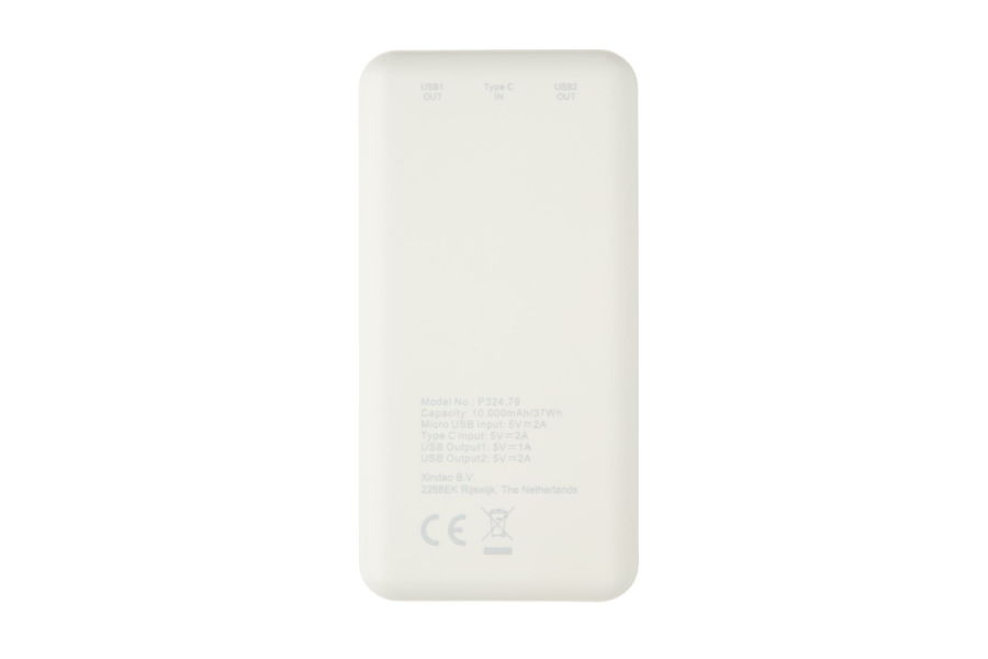 Batterie externe de poche haute densité de 10 000 mAh: Arrière du produit
