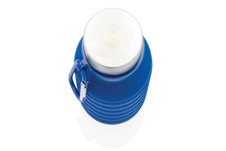 Gourde pliable étanche en silicone avec bouchon: Dessus du produit