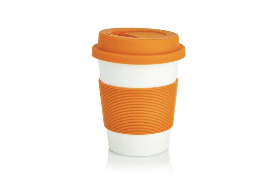 Gobelet à café en PLA: Arrière du produit, partie supérieure