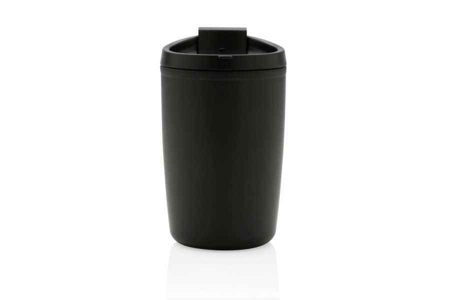 GRS-kierrätetystä PP:stä valmistettu muki läppäkannella, 300 ml: kohde takana keskellä