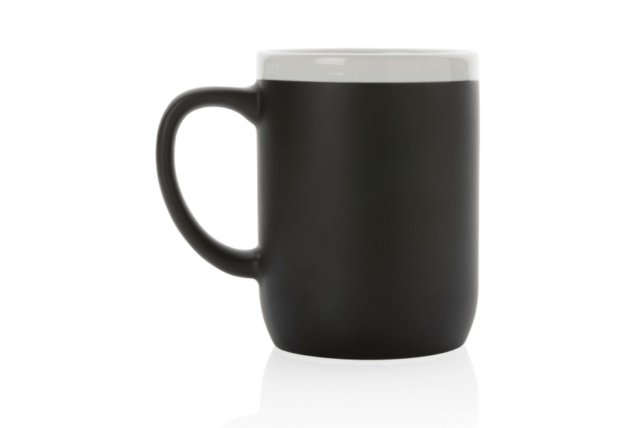 Keramiktasse mit weißem Rand, 300ml: Artikel zurück