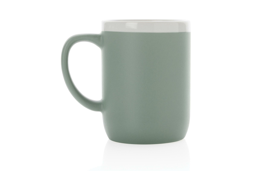 Keramiktasse mit weißem Rand, 300ml: Artikel zurück