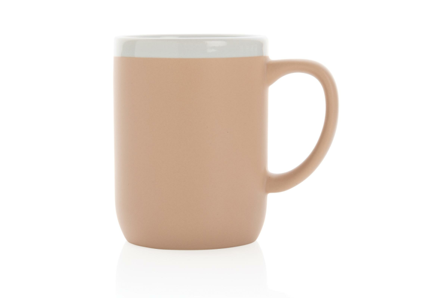 Keramiktasse mit weißem Rand, 300ml: Vorderseite des Artikels