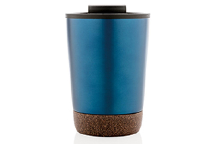 Taaskasutatud roostevabast terasest korgiga termokruus 300 ml logoga: eseme varundamine