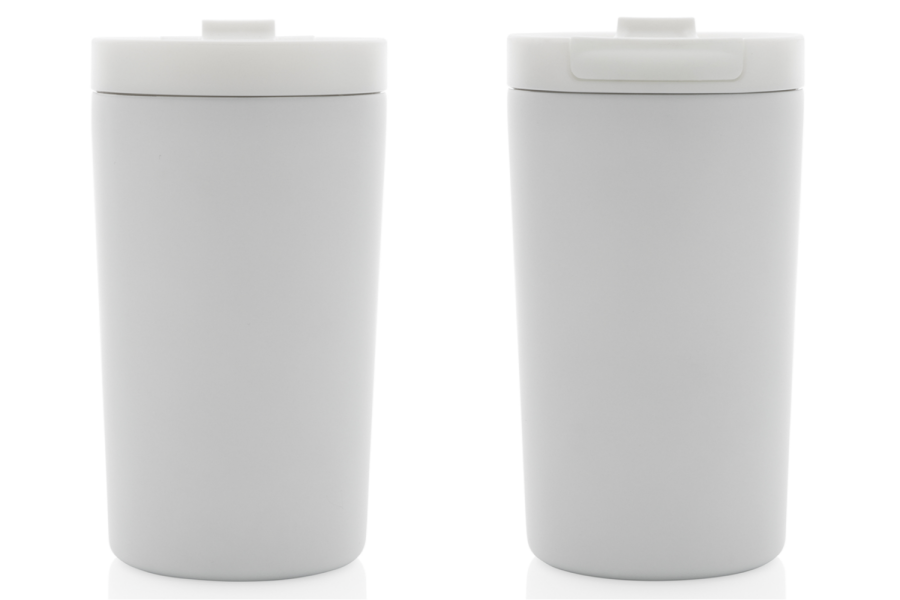 Mug isotherme sous vide à double paroi en acier inoxydable recyclé RCS, étanche et verrouillable: Avant du produit