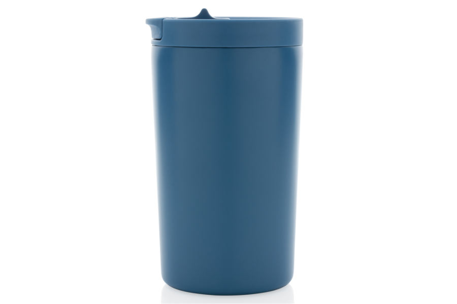 Mug isotherme sous vide à double paroi en acier inoxydable recyclé RCS, étanche et verrouillable: Article, à droite