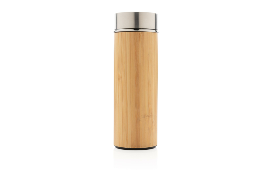Gourde étanche isotherme sous vide en bambou: Arrière du produit, partie supérieure