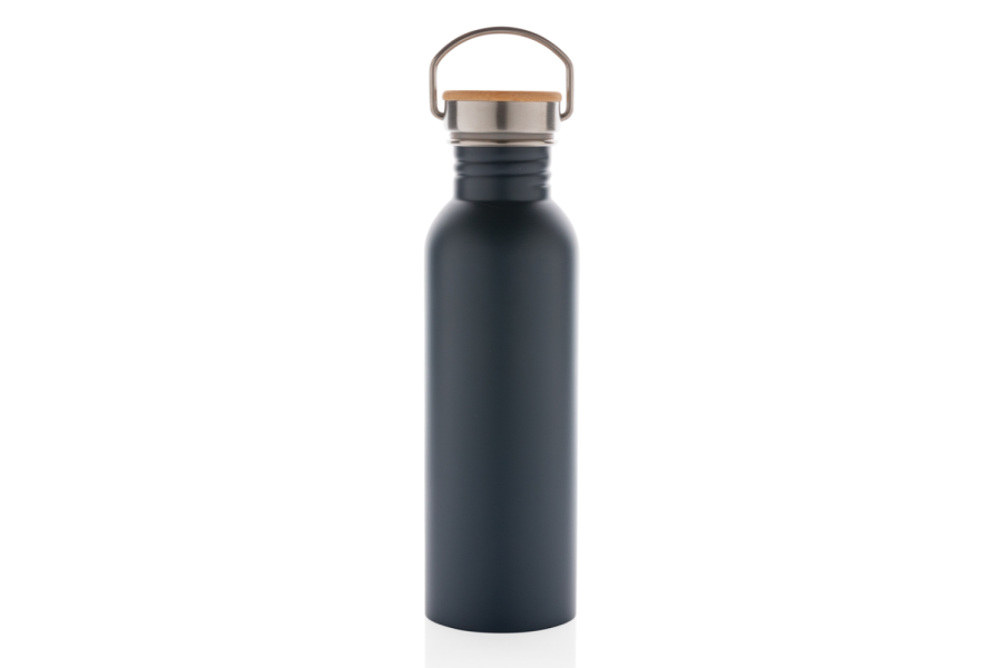 Moderne Edelstahlflasche mit Bambusdeckel: Artikel