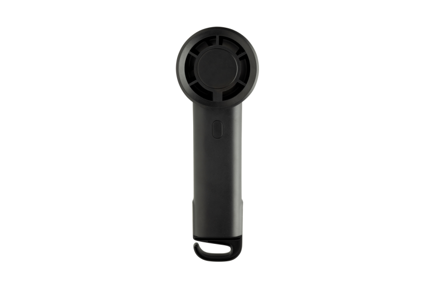 Ventilateur portable rechargeable Twist en plastique recyclé RCS: Avant du produit, partie inférieure