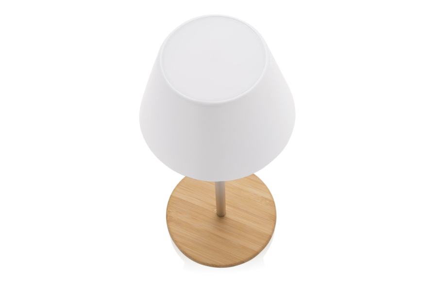 Pure Glow USB återuppladdningsbar bordslampa RCS rplast: träbas