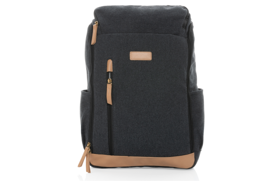 Impact AWARE™ 15" laptopryggsäck i 16 oz. återvunnen canvas: artikelns topp