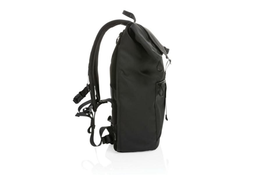 Impact AWARE™ RPET water resistant 15.6" laptop backpack: item side left
