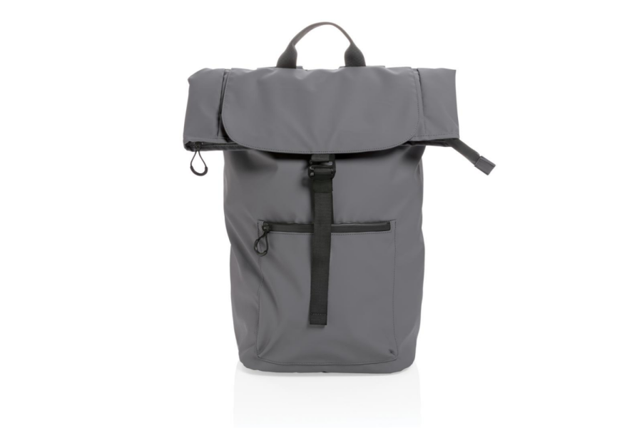 Impact AWARE™ RPET water resistant 15.6" laptop backpack: item front up