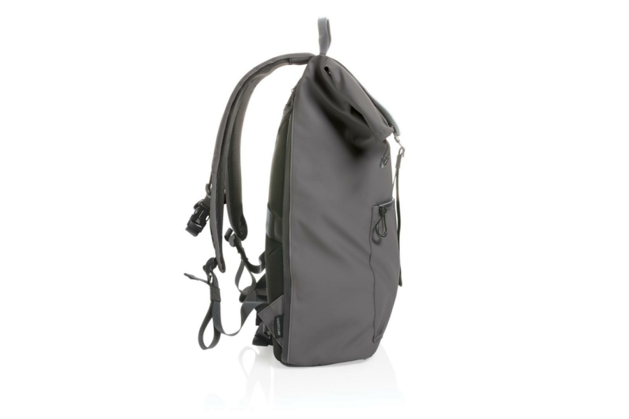 Impact AWARE™ RPET water resistant 15.6" laptop backpack: item side left