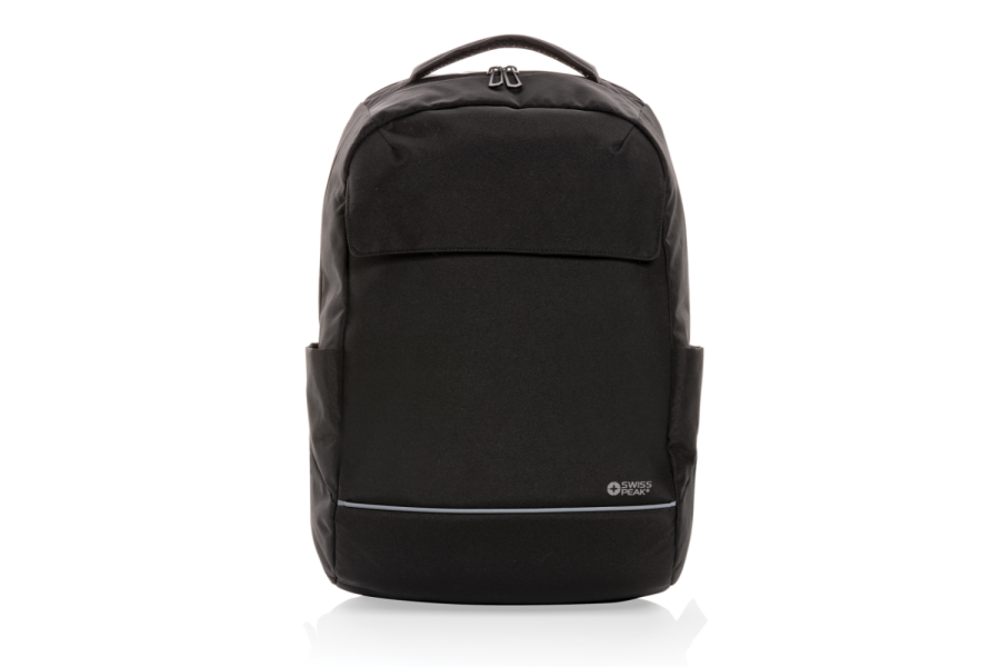 Swiss Peak Brooke AWARE™ RPET daily 15.6" laptop backpack: item front up