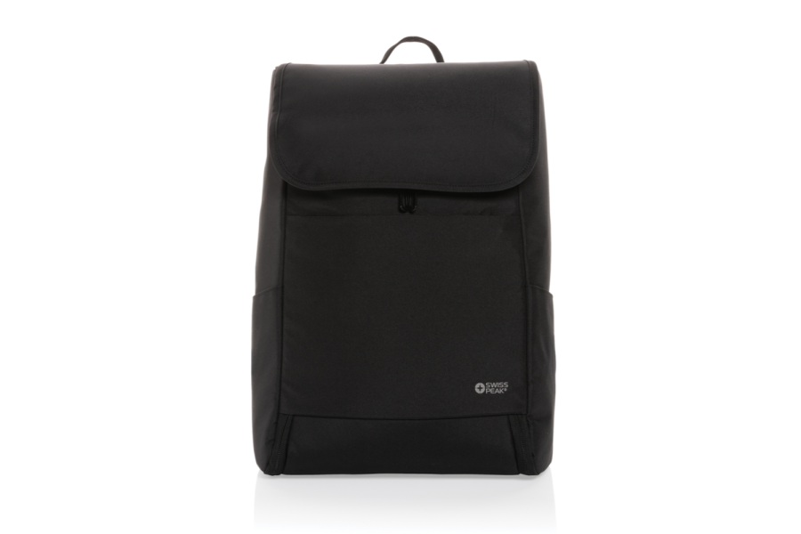 Swiss Peak Fern AWARE™ RPET all over zipper 15.6" backpack: item front middle