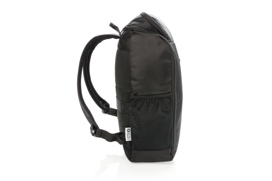 Swiss Peak AWARE™ 15.6" laptopryggsäck med enkel åtkomst: objektsida vänster
