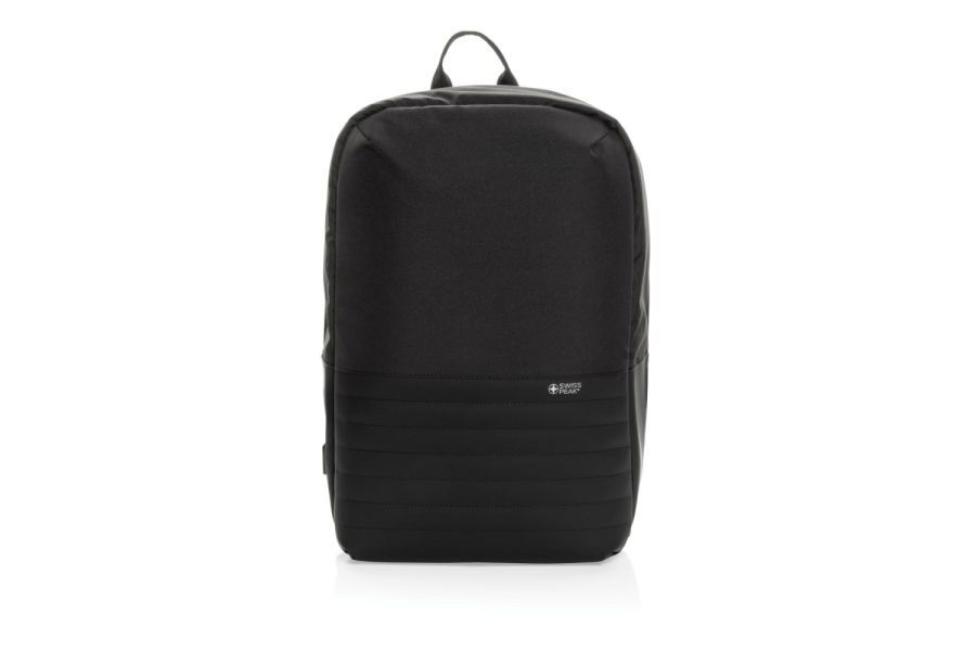 Swiss Peak AWARE™ anti-ficktjuv RFID 15.6" laptopryggsäck: föremålets framsida upp