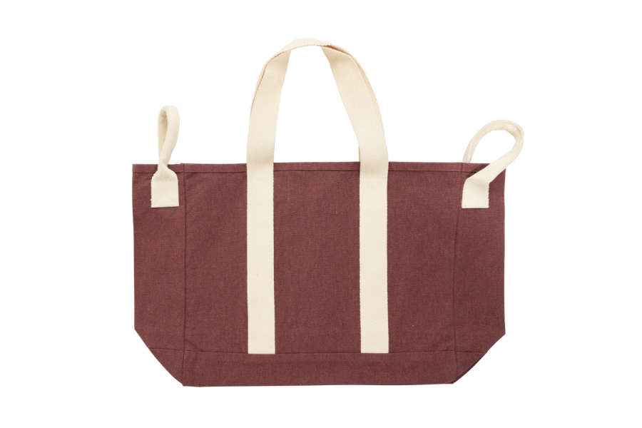 Sac de plage BEAU AWARE™ en toile recyclée 400 g/m² avec poignées latérales: Avant du produit, à droite