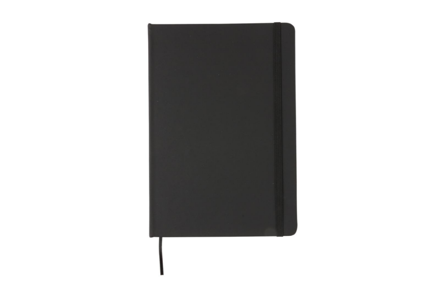 Standard A5 Notizbuch mit PU-Hardcover: Vorderseite des Gegenstands nach unten