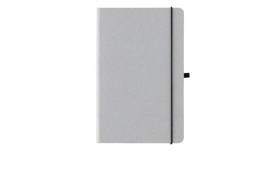 Carnet A5 en cuir recyclé à couverture rigide: Avant du produit, au centre