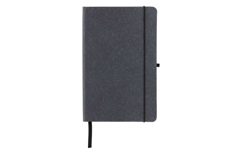 Carnet A5 en cuir recyclé à couverture rigide: Avant du produit, partie supérieure