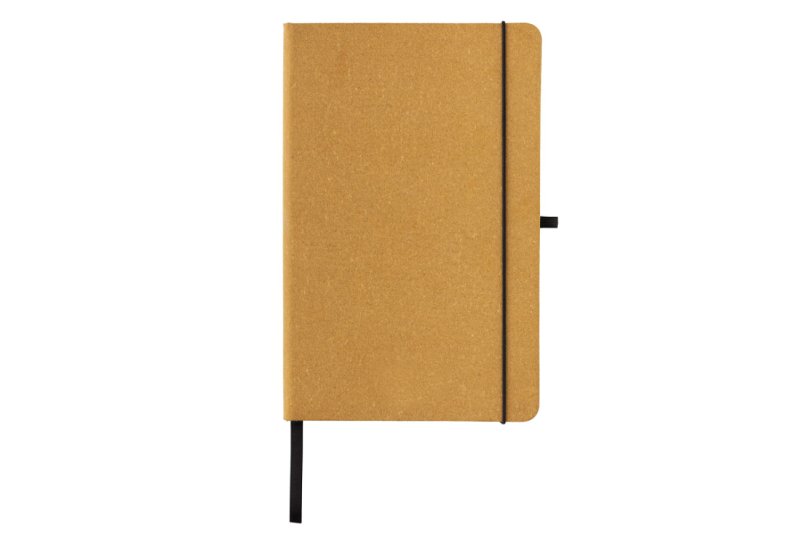 Carnet A5 en cuir recyclé à couverture rigide: Avant du produit, au centre