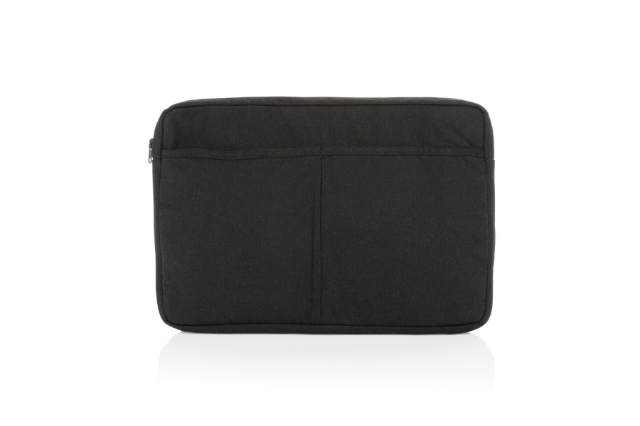 Laluka AWARE™ recycled cotton 15.6 inch laptop sleeve: item front right